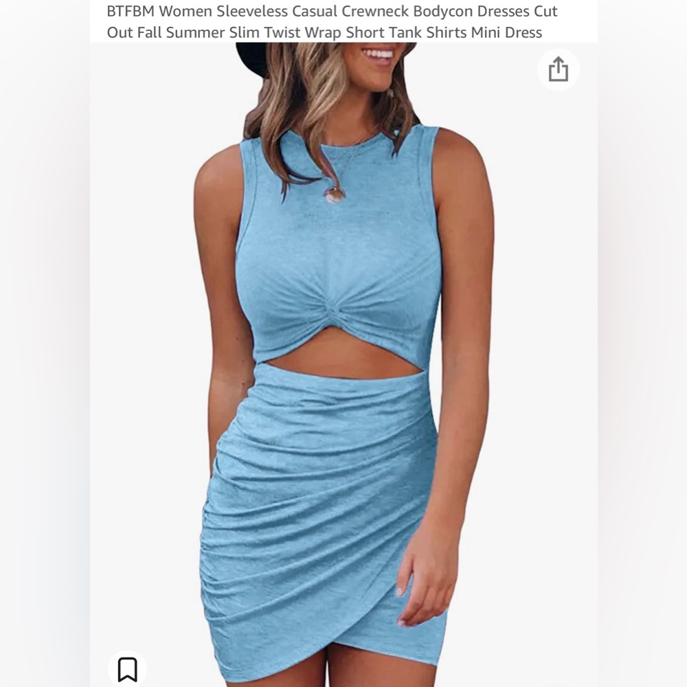 Sleeveless Crewneck Bodycon Dress